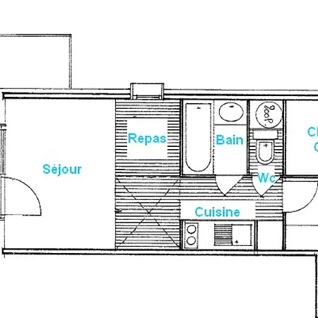 Appartement - 2 Pieces Avec Cabine, 4 Pers.