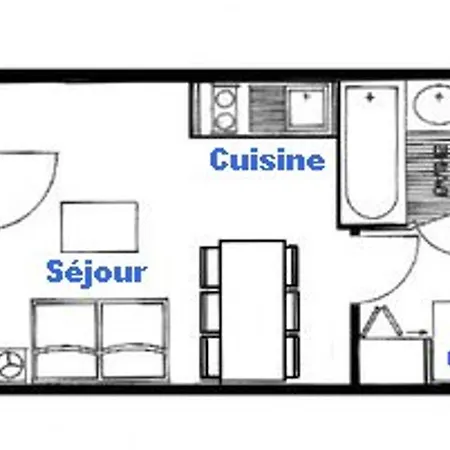 - 2 Pieces Avec Cabine, 4 Pers. Les Saisies